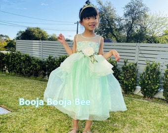 Disfraz de princesa Tiana vestido ombre sin mangas disfraz de - Etsy México Disfraz de princesa Tiana vestido ombre sin mangas disfraz de - Etsy México