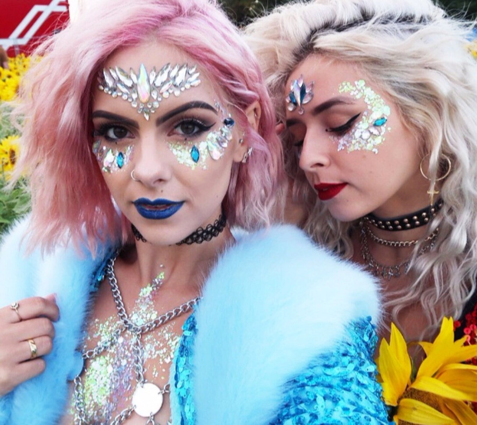 Rhinestone Face Jewels Adhesive Stick on Face Jewels Sticker Etsy