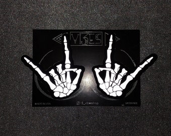 REFLECTIVE SKELETON HAND pasties, rock hands, nipple covers, Halloween, festival accessories, rave outfit, silver devil horns hands