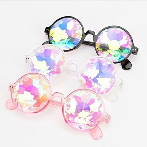 Kaleidoscope Glasses Crystal Fractal Rave Festival Sunglasses Parties Light Show