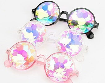 Kaleidoscope Glasses Crystal Fractal Rave Festival Sunglasses Parties Light Show