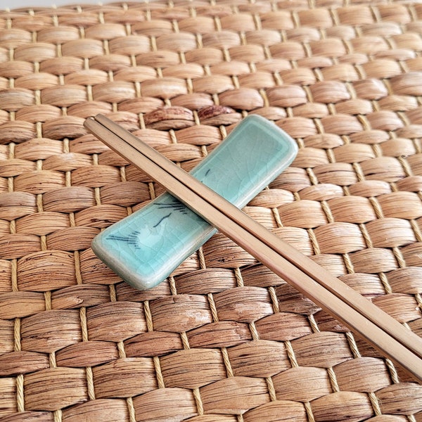 Handmade Traditional Korean Celadon Rest for Spoon, Chopsticks, or Gong Fu Cha Tools