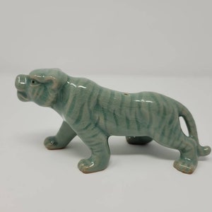 Handmade Korean Celadon Water Dropper (Yeonjeok) - Tiger, Year of Tiger, Traditional, Home Decor