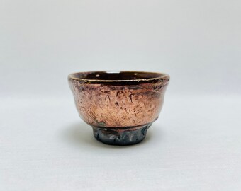 Handmade Charcoal Fired Korean Raku Tea Cup, Gong Fu Cha, Tea Ceremony