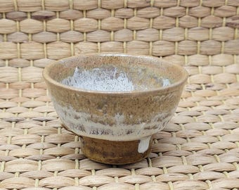 Handmade Charcoal Fired Korean Tea Cup with Wave Foam Patterns