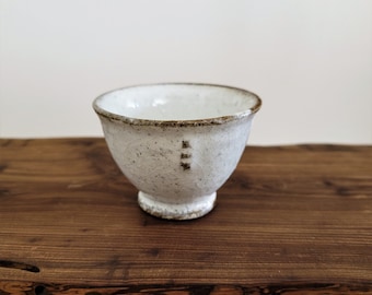 Handmade Wood-Fired Korean Dumbung Buncheong Tea Cup
