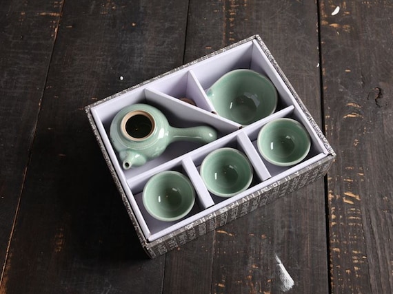 手作り韓国青磁茶器セット：雲鶴、功夫茶 - Etsy 日本