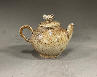 Handmade Wood-fired Korean Natural Glaze Ceramic Teapot
