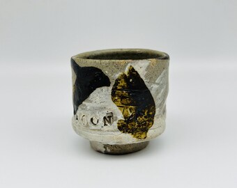 Handmade Charcoal Fired Korean Eosohwan (goshomaru) Iron Painting Tea Cup, Gong Fu Cha, Tea Ceremony