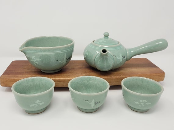 手作り韓国青磁茶器セット：雲鶴、功夫茶 - Etsy 日本