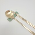 Korean Bangjja Yugi Spoon Chopsticks Set, Hand Forged Brassware Sujeo, Traditional Korean Dinnerware, Korean Gift Set