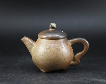 Handmade Korean Wood-Fired Natural Glaze Teapot