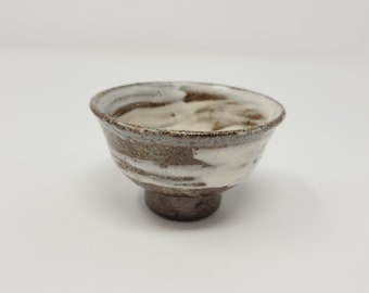 Handmade Korean Gwiyal Buncheong (Hakeme) Teacup / Sake Cup