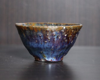 Handmade Wood Fired Korean Teacup with Byulbam Glaze on Johap Clay