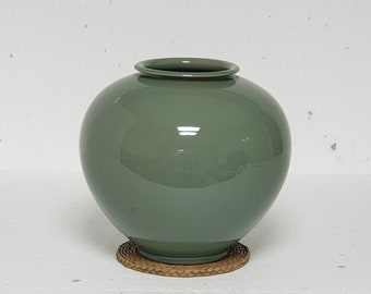 Handmade Korean Celadon Moon Jar