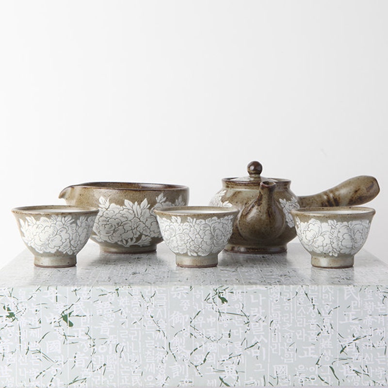 Korean Pottery Tea Set - Etsy