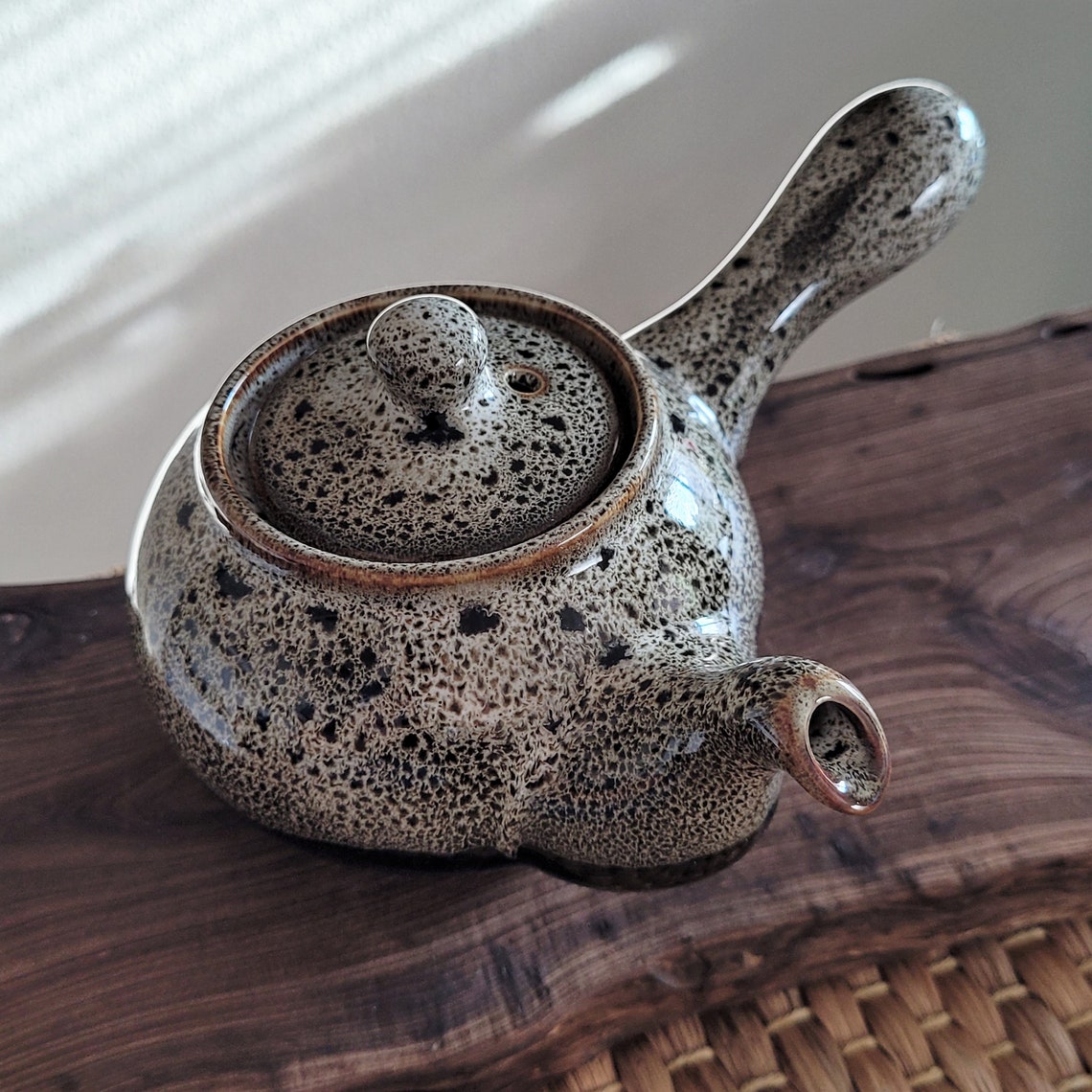 Handmade Korean Chunmok Tenmoku Ceramic Tea Set for 3 Etsy