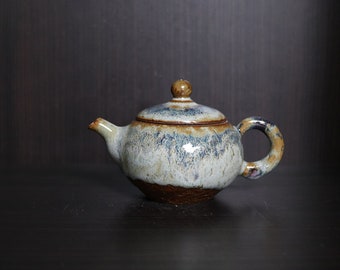 Handmade Wood Fired Korean Tea Pot with Byulbam Glaze