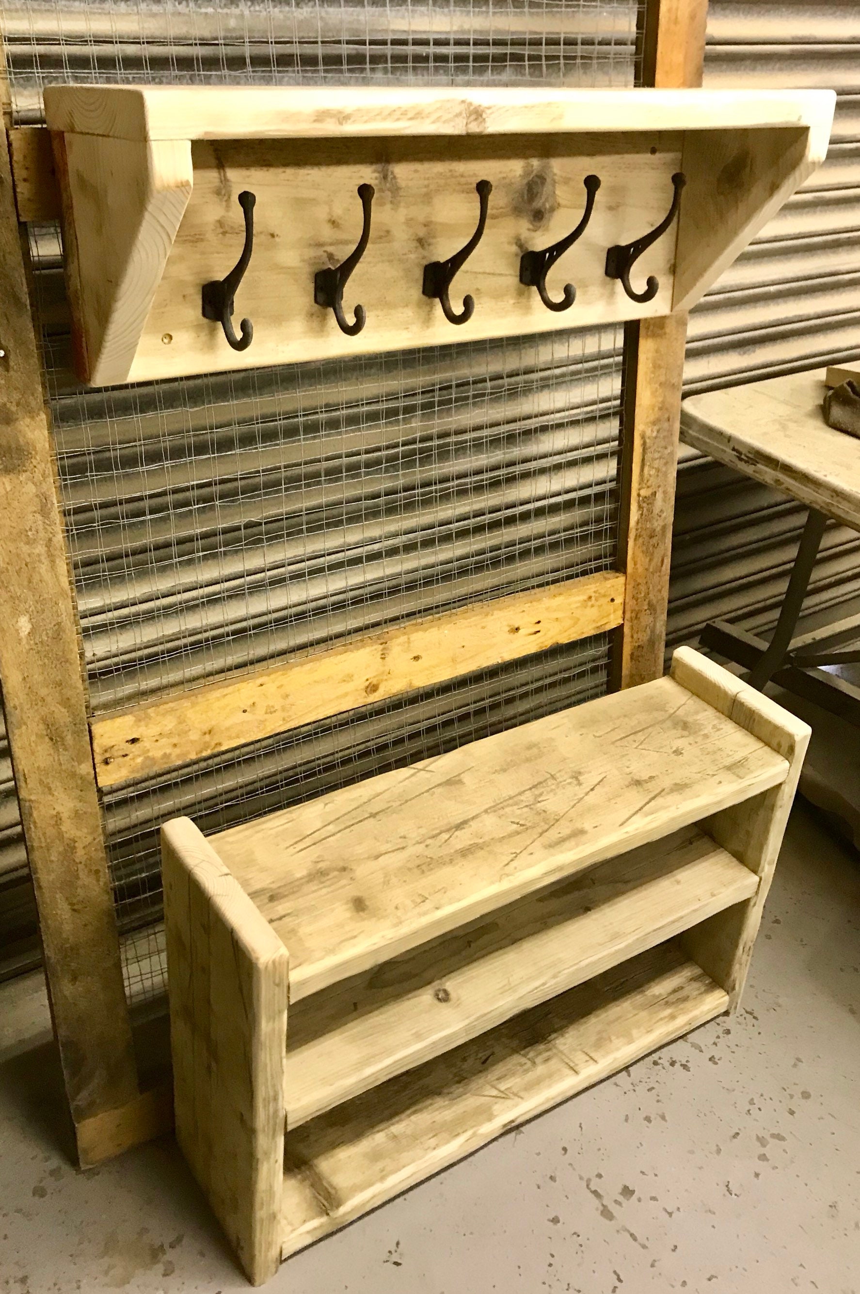 Pallet coat and shoe rack hotsell