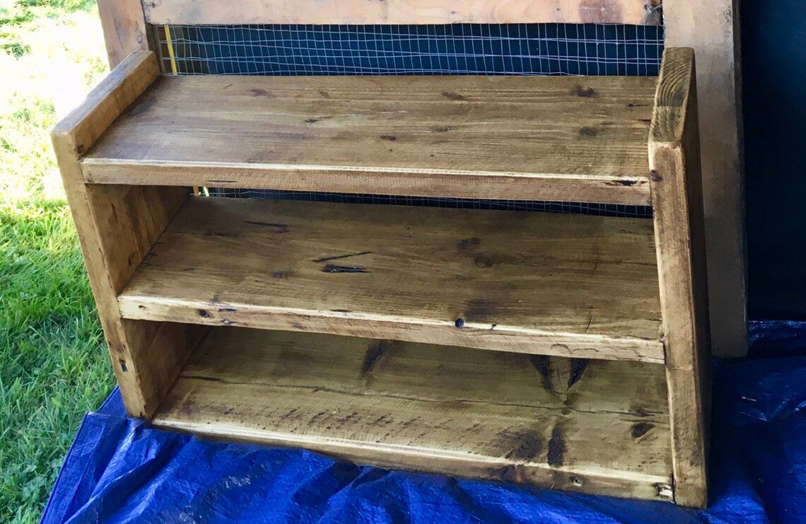Reclaimed Wood Shoe Rack / Storage Unit Etsy