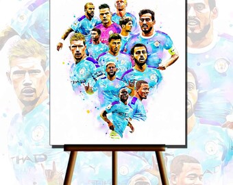 A4 A3 A2 A1 A0 SIZES MANCHESTER CITY ETHIHAD STADIUM POSTER ART PRINT