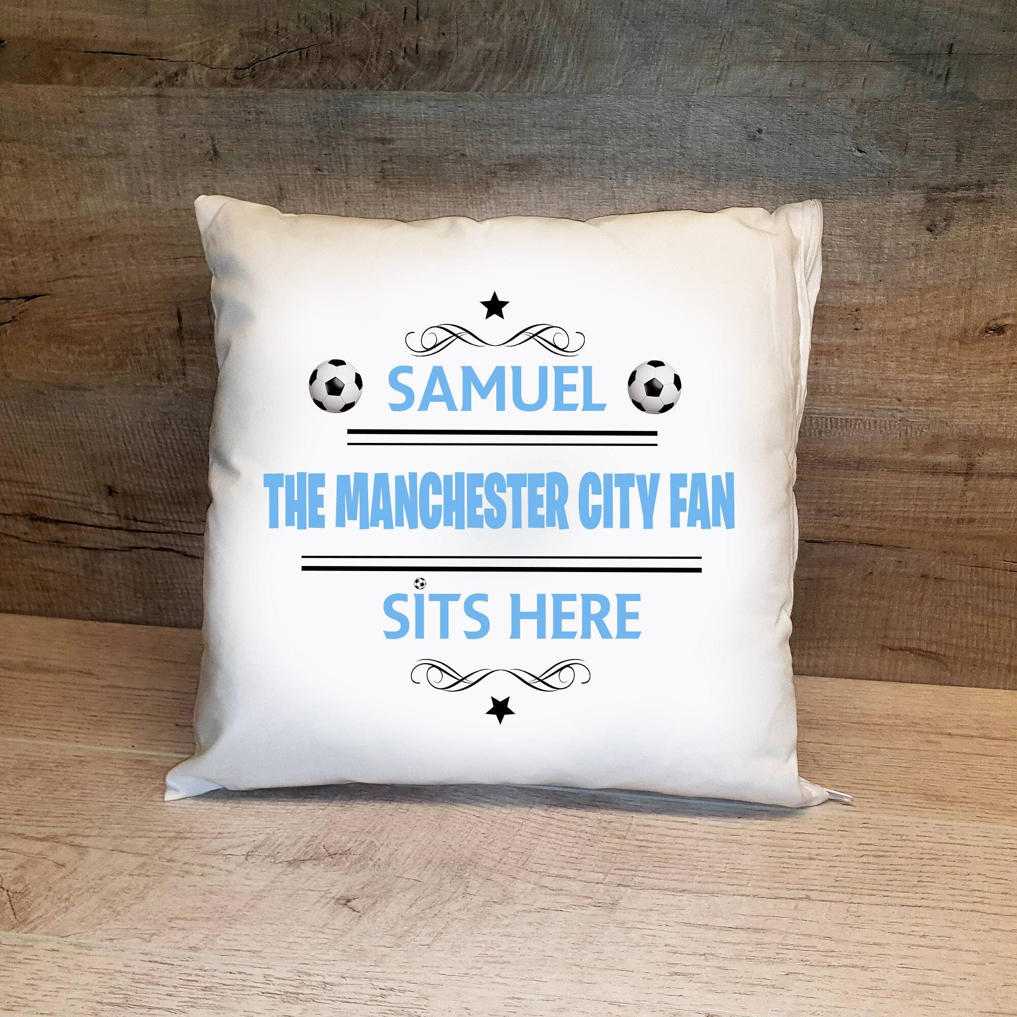 Personalised Manchester City FC Cushion. Personalised With Any Etsy UK
