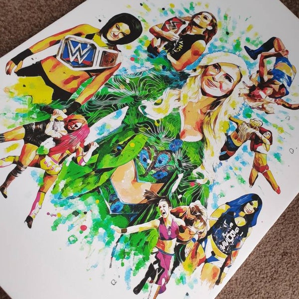 WWE Womans Evolution Canvas Design