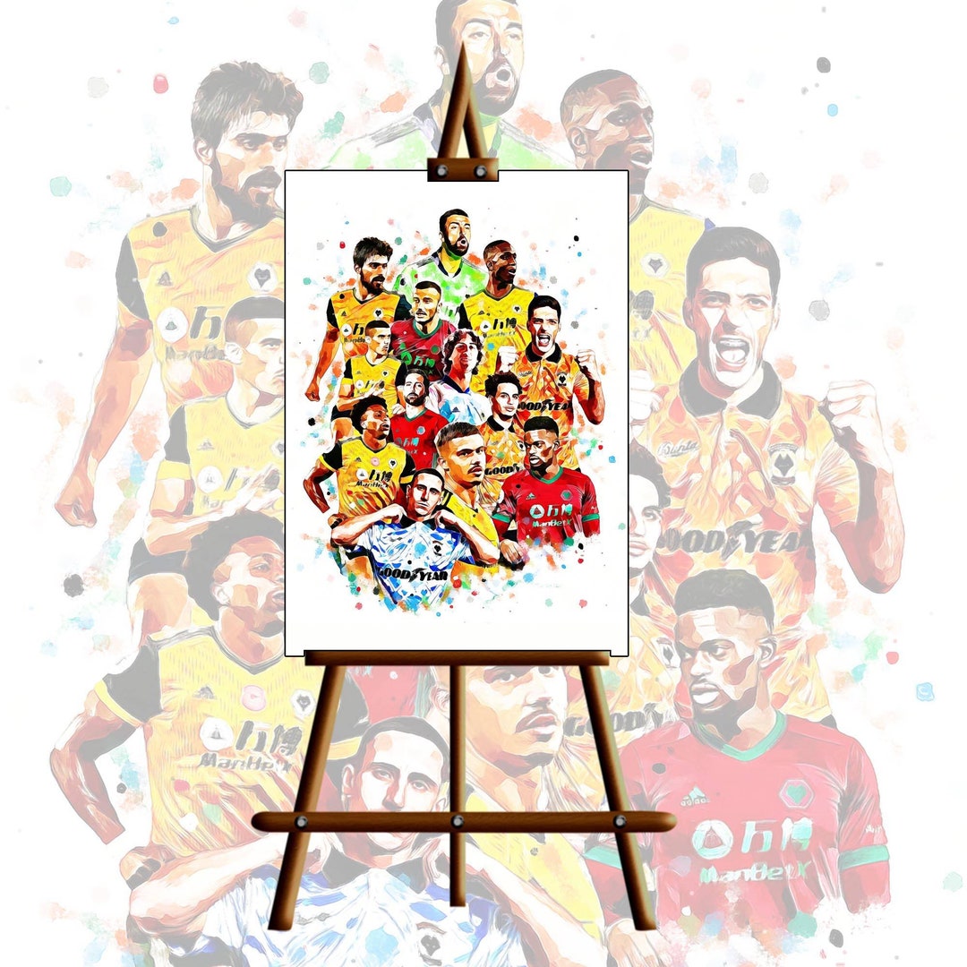 Wolves Design Match Wolves 2020 2021 Artistic Squad Canvas Design, Wolverhampton Wanderers ...