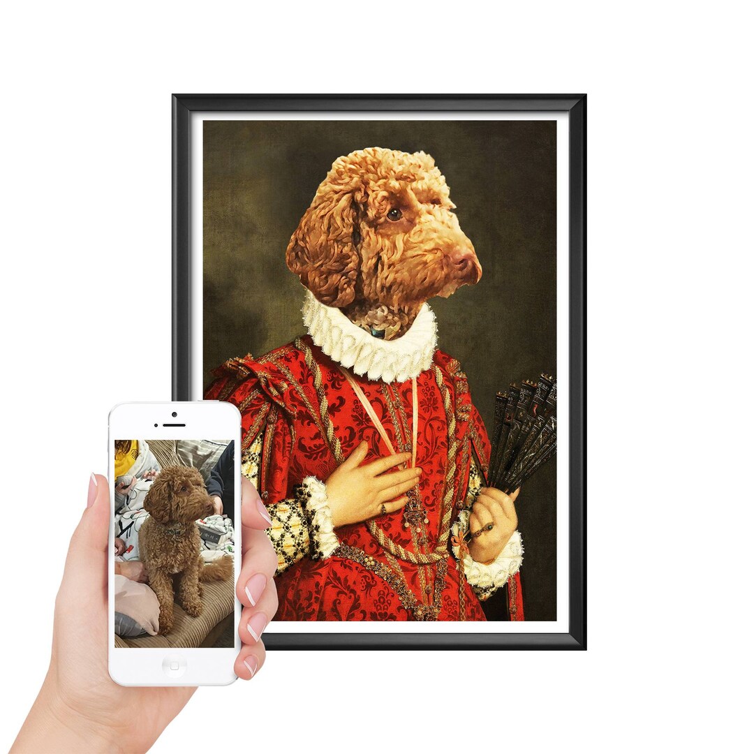 Royal Pet Portrait Custom Dog Portrait - Etsy UK