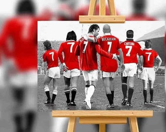 Manchester United Number 7's Canvas Design