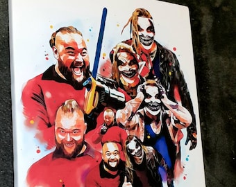 WWE Bray Wyatt Firefly funhouse THE FIEND Canvas Design