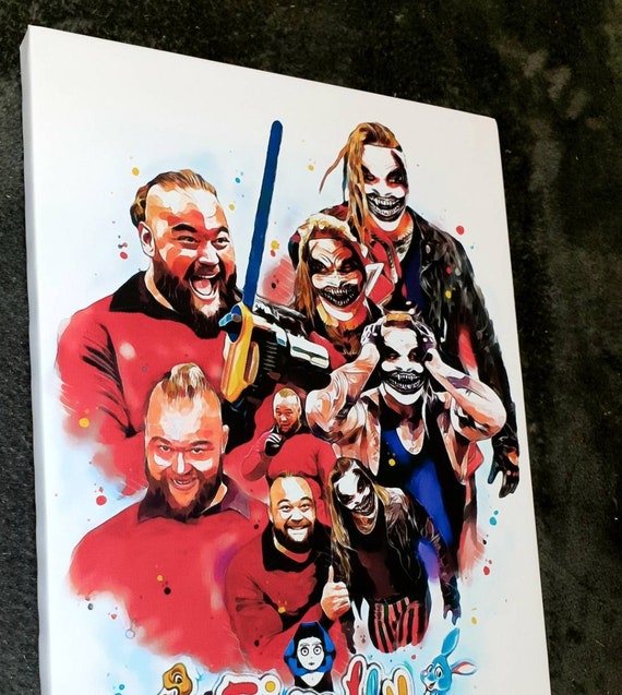 WWE Bray Wyatt Firefly Funhouse THE FIEND Canvas Design 