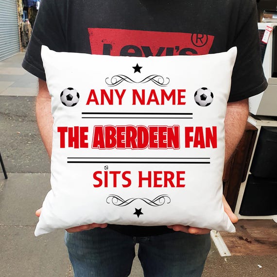 Unigift Sottobicchiere Rotondo In Vetro Personalizzato, Diametro 10 Cm, Motivo Football Club Aberdeen, Stampato Nel Regno Unito, Regalo Per Tifosi