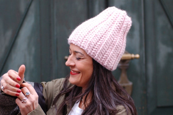 Cappello di lana grossa rosa baby verde | Etsy Italia