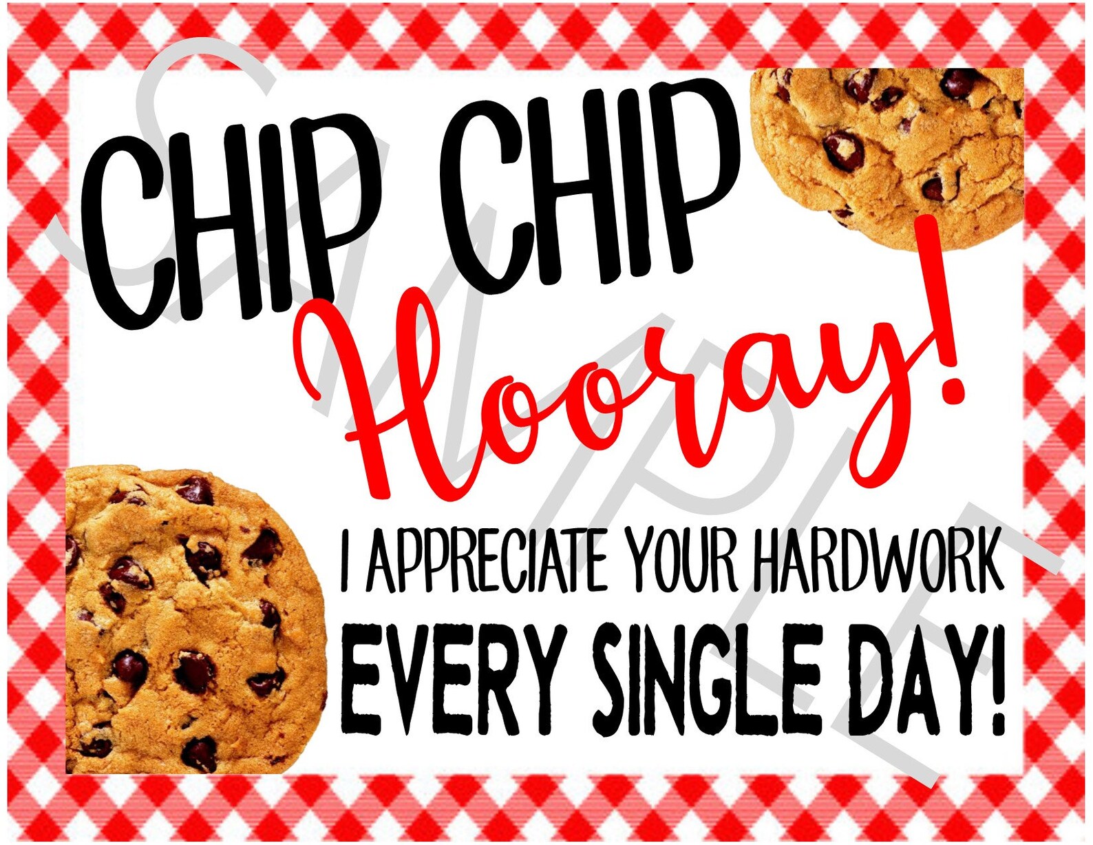 Chip Chip Hooray Appreciation Tag Teacher Tag Staff Appreciation
