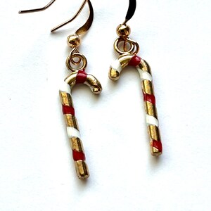 Lemon Candy Cane Earrings