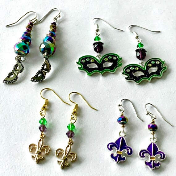 Mardi gras shop earrings wholesale