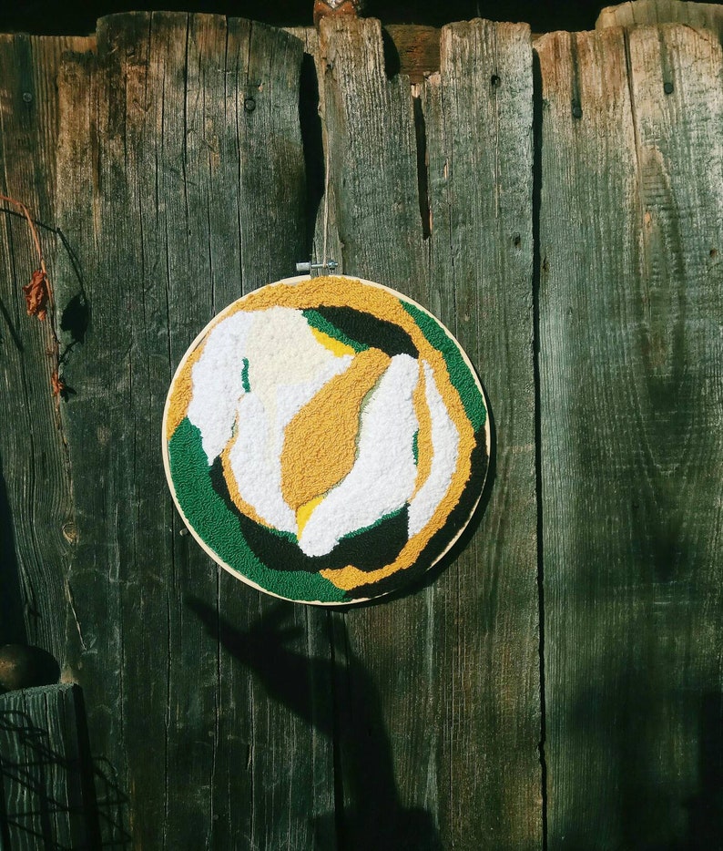 Abstract Embroidery wall art Wall hanging Modern embroidery Etsy