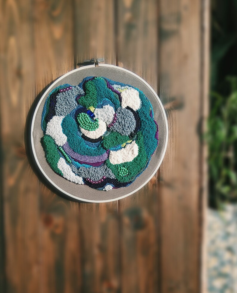 Embroidery wall art abstract wall hanging modern embroidery  etsy Embroidery wall art abstract wall hanging modern embroidery  etsy