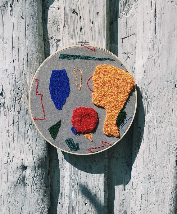 Embroidery wall art abstract wall hanging modern embroidery  etsy Embroidery wall art abstract wall hanging modern embroidery  etsy