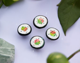 Sushi Handmade Clay Pin • Yummy Japanese Food Sushi Pin