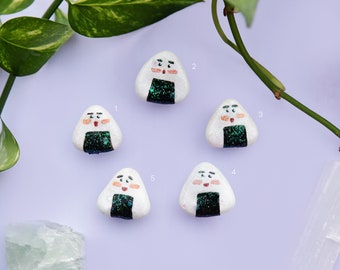 Onigir Handmade Clay Pins • Yummy Japanese Food Onigiri Rice Ball