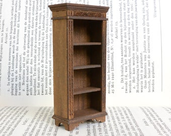 19th Century Bookcase dollhouse miniature kit 1:24 halfscale