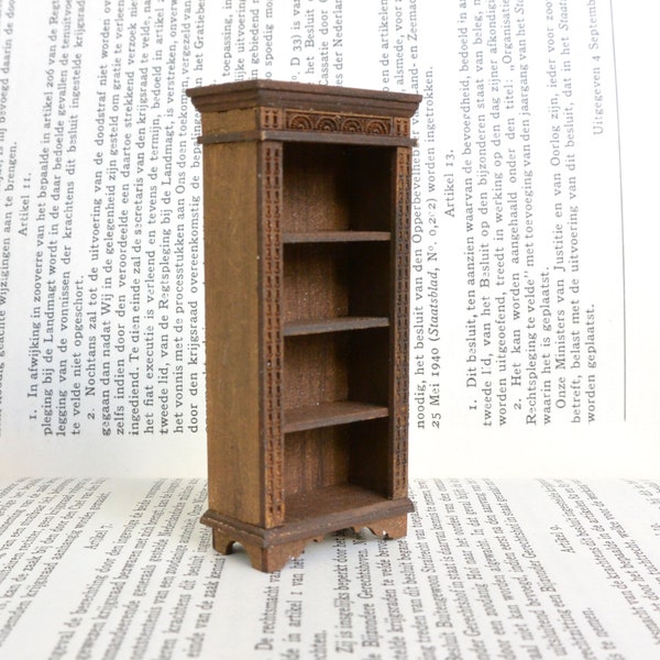Kit in miniatura per casa delle bambole con libreria del XIX secolo, mezza scala 1:24