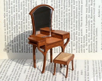 Art Nouveau Dressing Table - dollshouse miniature 1:24 kit