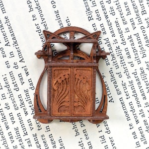 Art Nouveau Wall Cabinet - dollshouse miniature 1:24 kit