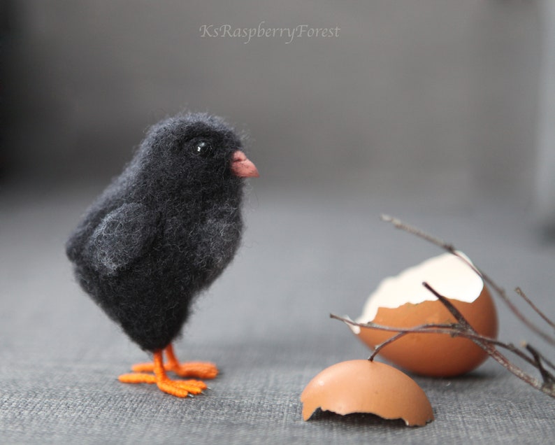 Easter chick Needle felted Chick Gallus gallus  Handmade image 0