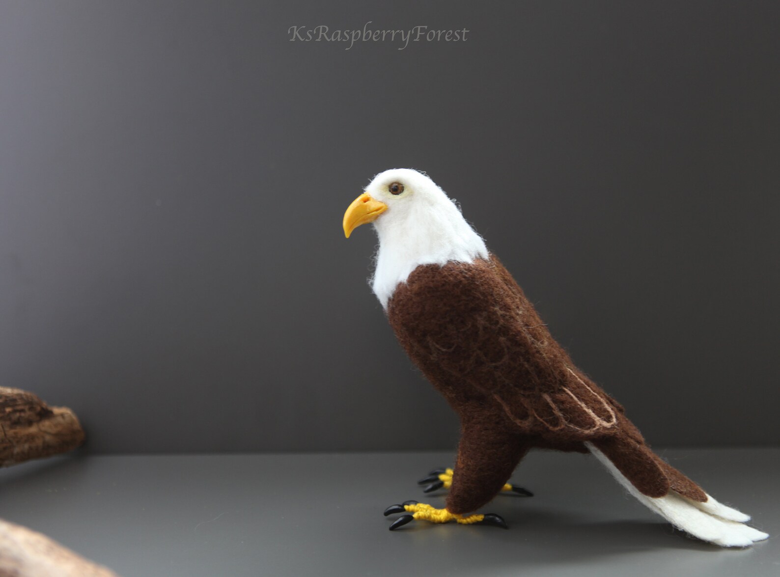 Felted Bald Eagle bird Needle felted Bird Haliaeetus Etsy