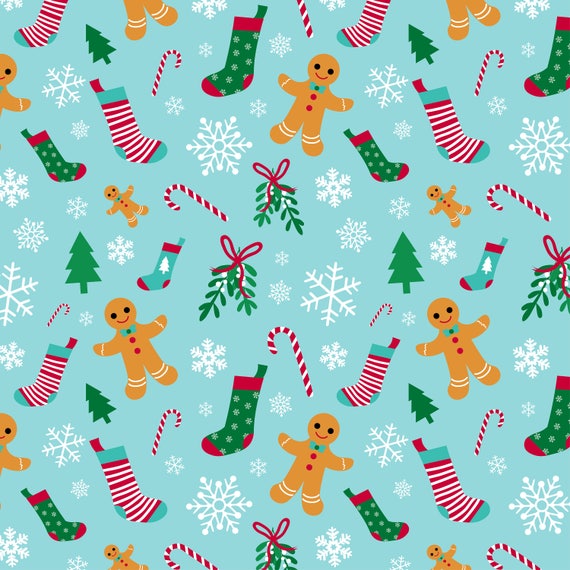 Cute Christmas Gift Wrap Wrapping Paper Etsy