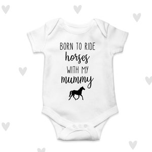 Horse Baby Grow Cute Baby Gifts Personalised Pony Horses Mummy